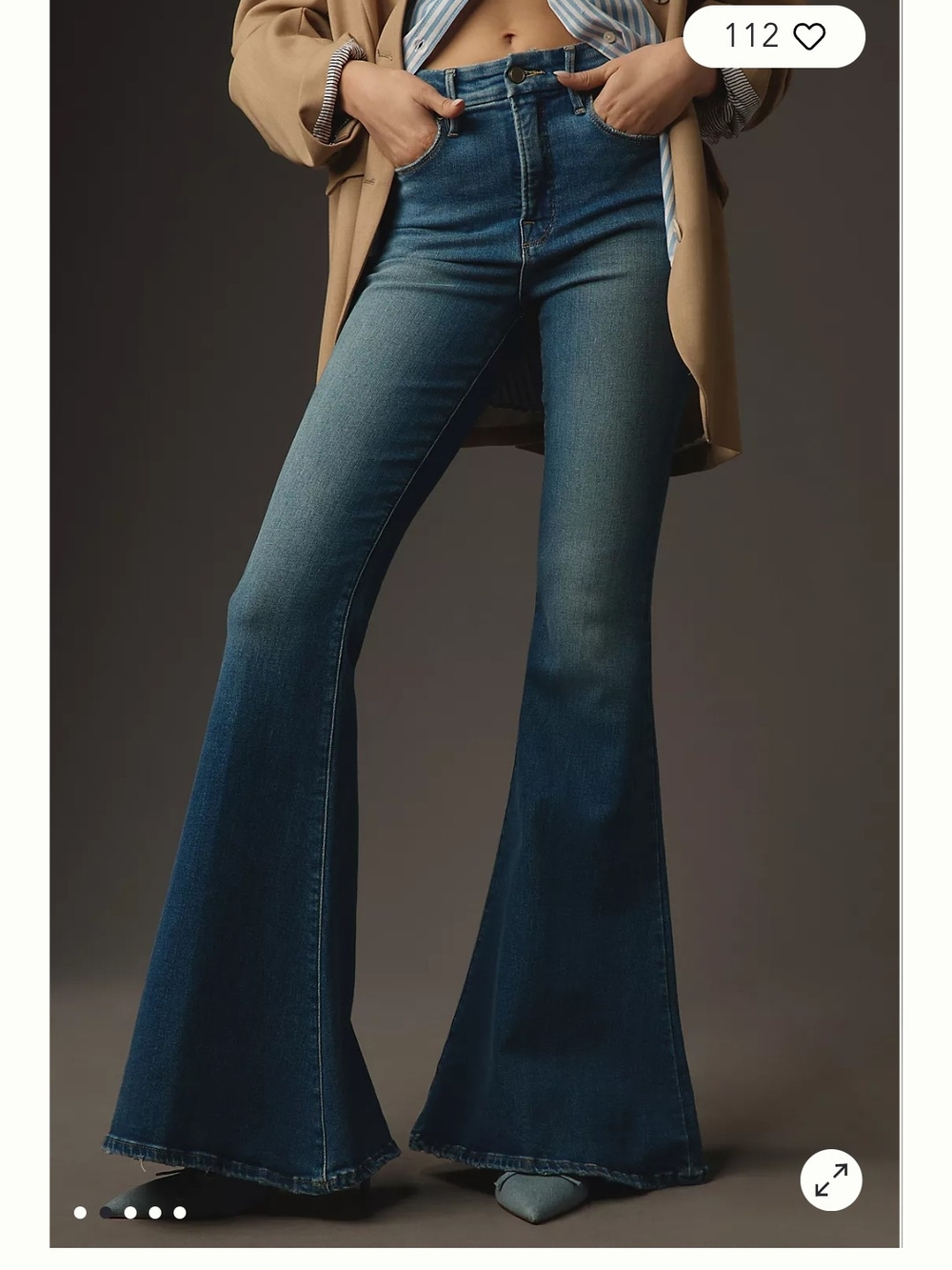 Good American Five Pocket Flared Jeans